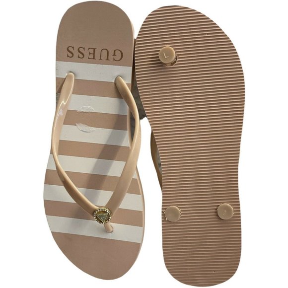 🌹Women’s Flip Flops Sandals Guess WG LENT13-C Light Pink SY Striped Size 9 - Picture 5 of 11
